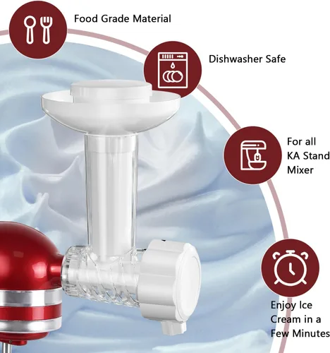Miniatura 4 de Máquina de servir suave de frutas congeladas para mezclador Kitchenaid, accesorio para máquina de helados sin lácteos, yogur congelado y máquina