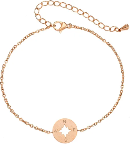 Miniatura 6 de Rosa Vila Compass Bracelet - Direction of Life & Id Be Lost Without You, Compass Jewelry, Woman's Friendship Bracelets for Best Friends