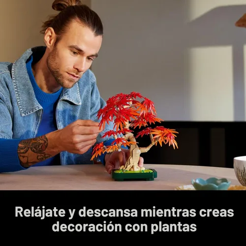 Miniatura 3 de LEGO Botanicals 10348 - Kit de construcción de árbol bonsái de arce rojo japonés para adultos mayores de 18 años – Decoración única del hogar