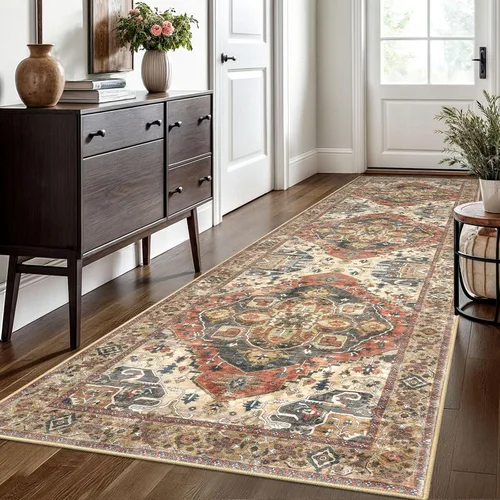 Miniatura 95 de SIILOOM Alfombra lavable de 2 x 3 pies, alfombra suave color taupe ceniza para entrada, tapete antideslizante para puerta de interior, tapete