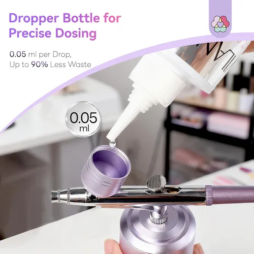 Miniatura 4 de Kit de Limpieza de Aerógrafo SAVILAND: Kit de Limpieza de Aerógrafo Instantáneo 240ml de 10S, Libre de Acetona con Bajo Olor, Incluye Cepillo