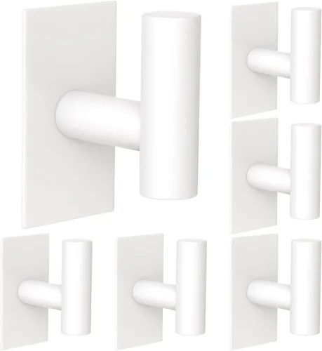 Miniatura 13 de VAEHOLD - Ganchos adhesivos de pared para toallas, resistentes, impermeables, de plata, para colgar abrigos, ropa, gancho de pared para armario