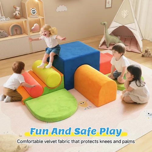 Miniatura 8 de Bloques de escalada de espuma de 12 piezas para niños pequeños de 1 a 3 años, juguetes de escalada para niños pequeños, juego suave para interiores