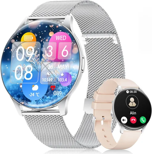 Miniatura 9 de LIGE Reloj inteligente para mujer, pantalla AMOLED de 1.43 pulgadas con respuesta/llamada para iPhone/Android/Samsung, rastreador de actividad