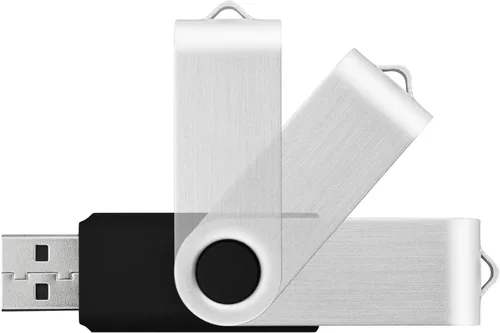 Miniatura 2 de KOOTION Unidades USB a granel de 128 MB, paquete de 100 unidades flash USB 2.0, memorias giratorias (negro, 100 piezas, 128 MB)