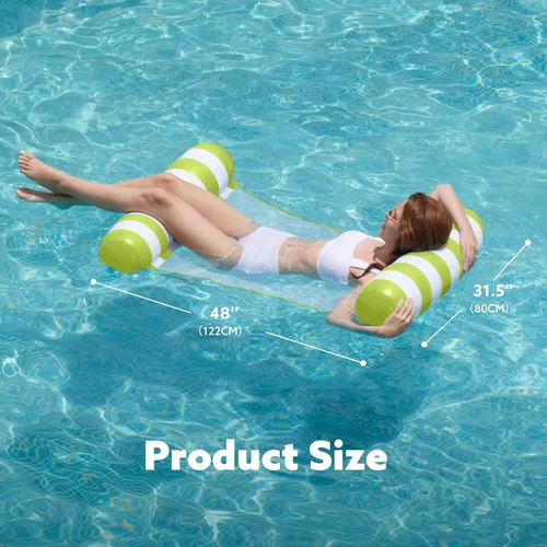 Miniatura 6 de SLOOSH 2 Packs Hammock Pool Floats Adults, 4-in-1 Multi-Purpose Inflatable Pool Floats PVC Water Hammock Lounge Floaties