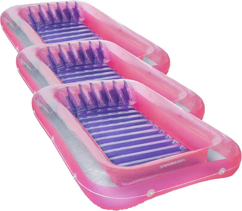 Miniatura 10 de SWIMLINE Original Suntan Tub Series Classic Inflatable Tanning Float Floating Lounge Personal Tan Pool Hybrid Lounger Adjustable Pillow Fill