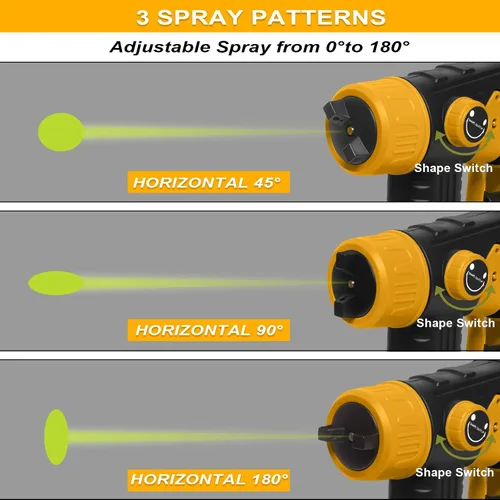 Miniatura 3 de Pulverizador de pintura inalámbrico para batería Dewalt de 20 V (batería no incluida), pistola de pintura eléctrica con 4 boquillas de cobre y 3