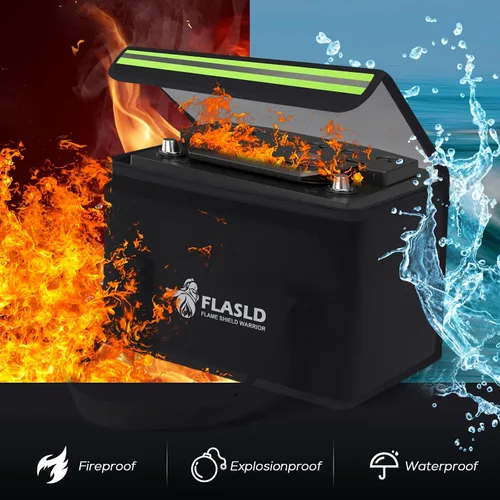 Miniatura 2 de FLASLD Large Fireproof Lipo Bag for 100Ah Lithium Battery Storage and Charging, 14 x 7.8 x 9.5in Waterproof Box for Documents and Valuables