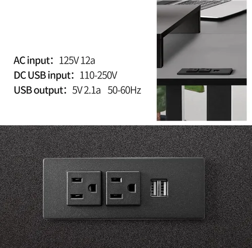Miniatura 6 de UNICOO XOT-L3E-BB - Escritorio de pie eléctrico de altura ajustable con triple motor en forma de L, escritorio esquinero para juegos y oficina