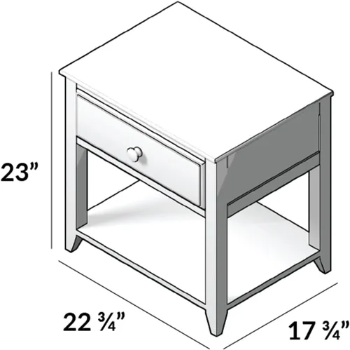 Miniatura 2 de Max & Lily Mesita de noche con cajón y estante, azul