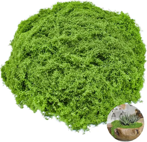 Miniatura 9 de Musgo falso para plantas en maceta, musgo verde para manualidades, musgo floral artificial para macetas, decoración de musgo verde para centros