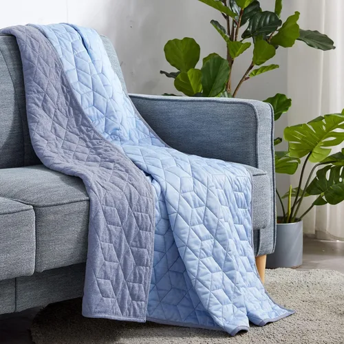Miniatura 5 de SLEEP ZONE Manta refrescante para personas que duermen con calor (50 x 60 pulgadas), manta de verano de doble cara, ligera y portátil para gimnasio