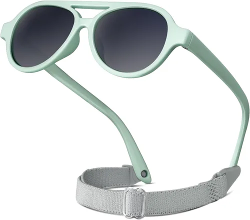 Miniatura 13 de RIVBOS RBK068 - Gafas de sol polarizadas UV400 para bebé, marco suave con correa segura para bebés y recién nacidos (0-24 meses)