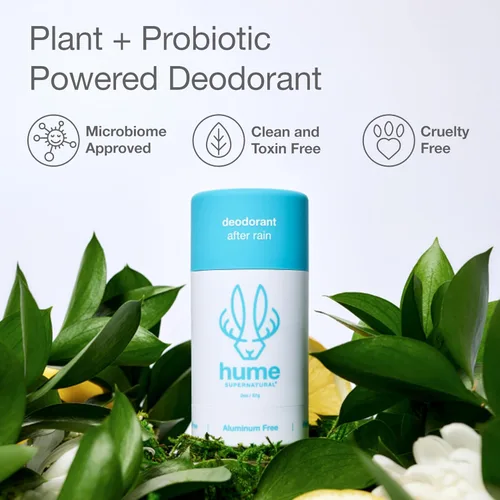 Miniatura 3 de Hume Supernatural Desodorante sin aluminio para mujeres y hombres, seguro para pieles sensibles, probiótico, a base de plantas, sin bicarbonato