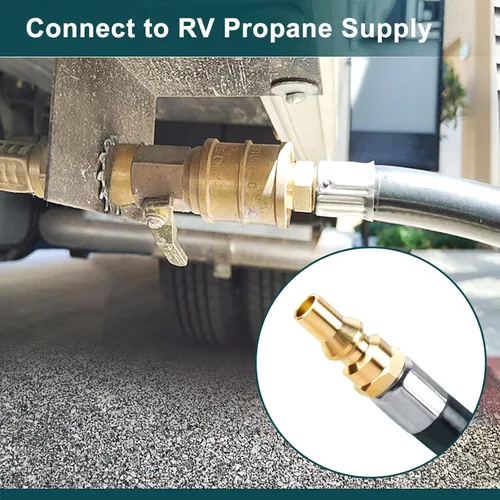 Miniatura 3 de GASPRO Manguera de propano de conexión rápida de 24 pies para RV para parrilla de camping, estufa Camp Chef, cuenco de fuego Outland, hoguera