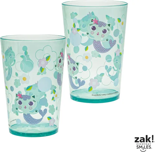 Miniatura 7 de Zak Designs DreamWorks Gabby's Dollhouse Juego de Vasos Anidables para el Hogar, Vasos de Plástico sin BPA de 14.5oz, Paquete de 4