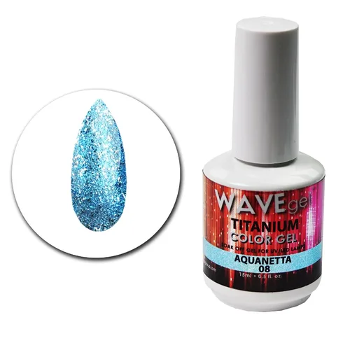 Miniatura 3 de WAVEGEL - Esmalte de uñas en gel con purpurina, colección Titanio, #28 Twinkle Pink I 0.5 onzas
