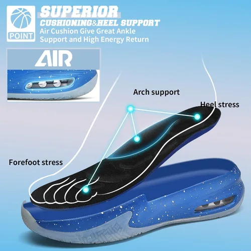 Miniatura 4 de ASHION Zapatos deportivos para niños y niñas, zapatos de correr para niños, zapatos de baloncesto, tenis antideslizantes