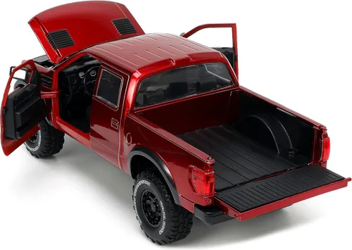 Miniatura 4 de Jada Toys Just Trucks 1:24 2011 Ford SVT Raptor - Coche fundido a presión rojo con estante para neumáticos, juguetes para niños y adultos