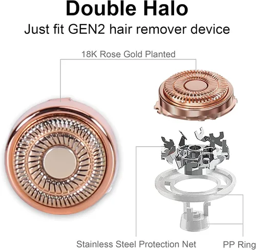 Miniatura 2 de co2CREA Estuche rígido y cabezal de repuesto compatible con Finishing Touch Flawless Facial Removedor de vello facial eléctrico para mujeres