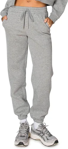Miniatura 15 de Cali1850 Pantalón deportivo Cloud Nine Fleece para mujer, cintura alta, ajuste holgado, dos bolsillos, cintura elástica con cordón