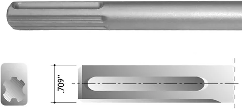 Miniatura 2 de Champion Chisel SDS Max Moil Point Cincel de 24 pulgadas, cincel de punta toro/acero endurecido, templado para durabilidad de impacto, números