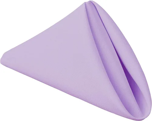 Miniatura 8 de Pomp Servilleta de tela de poliéster beige de 17 x 17 pulgadas (paquete de 12) Tela de fácil cuidado resistente a las arrugas y a las manchas