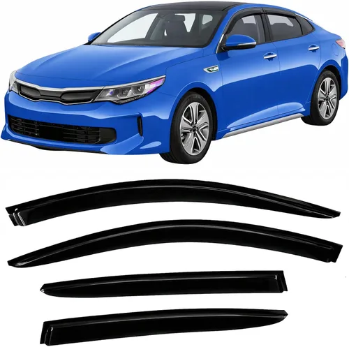 Miniatura 24 de 2016-2021 Protectores de Lluvia Adhesivos para Honda Civic Sedan, Deflectores de Visera Lateral EX EX-L LX Sport Touring, Sombras de Ventilación