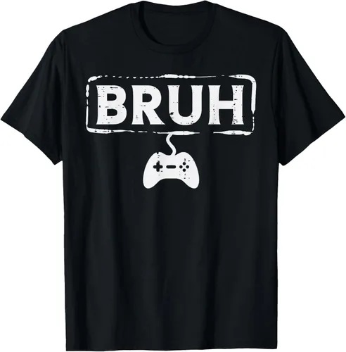 Gamer Bruh Video Game Funny Gaming Teen Men Boys Kids Youth T-Shirt, Negro -