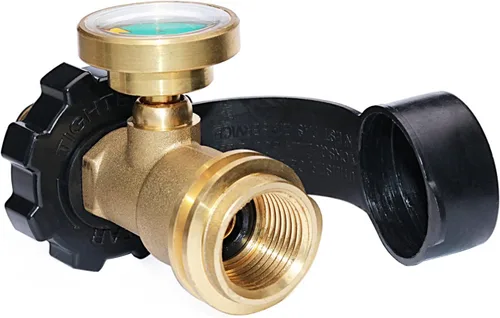 Miniatura 2 de DOZYANT Adaptador Universal de Tanque de Propano POL con Medidor – Convierte Válvula de Servicio de Tanque LP POL a QCC1 / Tipo 1, Conexión de Tipo