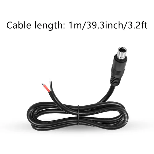 Miniatura 7 de GINTOOYUN 2 PCS DC8020 Conector Pigtail Cable, DC 8.0MM x 2.0MM Macho Enchufe a Cable Desnudo Cable de Alimentación de Extremo Abierto, 3.3 ft