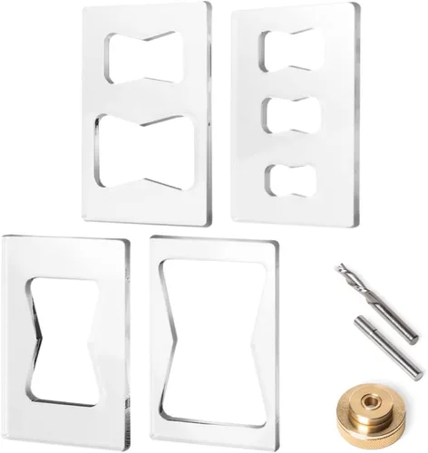Miniatura 8 de POWERTEC 71622 - Plantillas decorativas de acrílico transparente de 12 x 10 pulgadas, plantillas de plantillas de incrustaciones