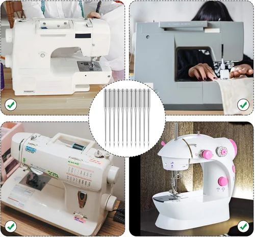 Miniatura 6 de ilauke 100 agujas universales para máquina de coser, agujas de punto regular para hermano cantante, tamaños surtidos HAX1 65/9, 75/11, 90/14