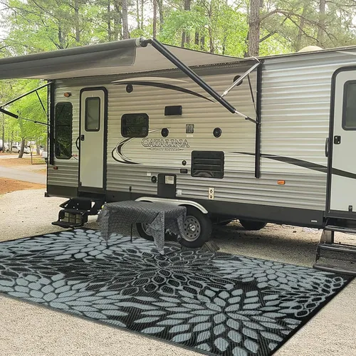 Miniatura 33 de Anidaroel Alfombras de exterior de 6 x 9 pies para patios, impermeables, reversibles, de plástico tropical, alfombra de campamento, alfombra grande