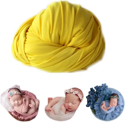 Miniatura 8 de Coberllus Accesorios de fotografía para recién nacidos, manta elástica sin arrugas para niños y niñas Azul