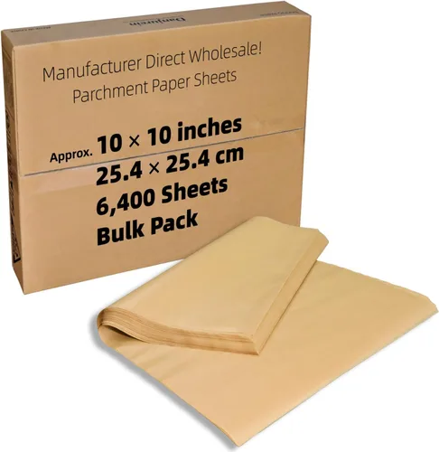 Miniatura 33 de Cuadrados de papel pergamino pequeños comerciales de 4 x 4 pulgadas (43,200 hojas), sin blanquear, antiadherentes, precortados, para envoltorios