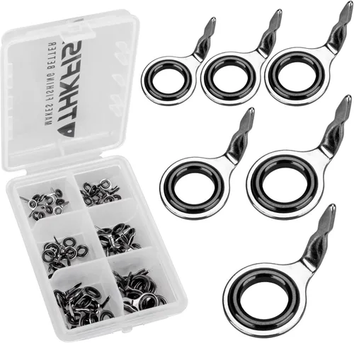Miniatura 7 de THKFISH Guías de caña de pescar Kit de reparación de caña de pescar Baitcasting/Spinning Rod Guías Cerámica Acero Inoxidable Guía de Carbono