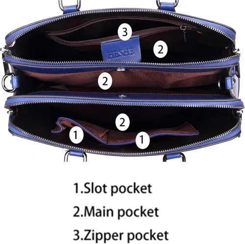 Miniatura 5 de Heshe Bolsos de cuero para mujer con asa superior bolso de hombro para mujer