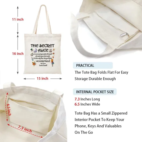 Miniatura 6 de ZHANTUONE Wonderland Theme - Bolsas de viaje para cosméticos, bolsas plegables y bolsas de cosméticos para almacenamiento de gran capacidad, regalos