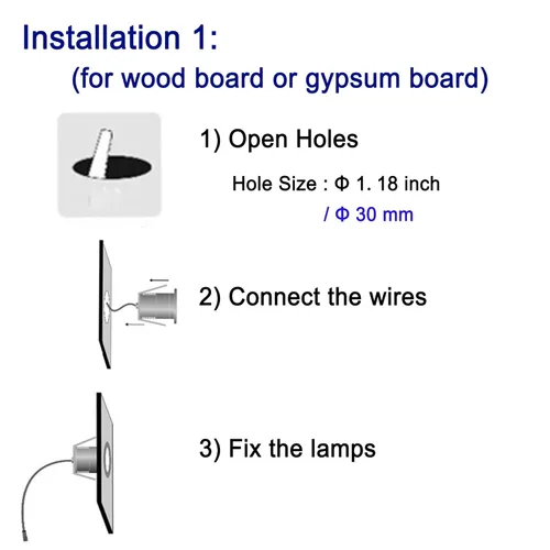 Miniatura 6 de Luces LED para escalones para exteriores e interiores, 1 W, 12 V-24 V CC, impermeable, IP67, aluminio, 3000 K blanco cálido, iluminación
