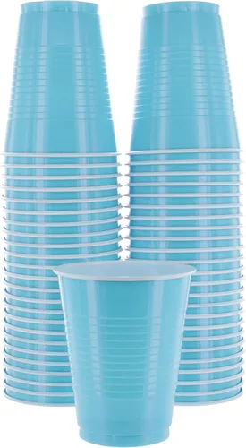 Miniatura 12 de Amcrate Vasos desechables, vasos de plástico negros de 18 onzas, fuertes y resistentes para bodas, Navidad, Halloween, paquete de 50