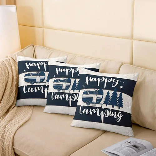 Miniatura 4 de Funda de almohada reversible con estampado para cama o sofá, decoración de coche de campamento, funda de cojín decorativa de granja occidental de 16