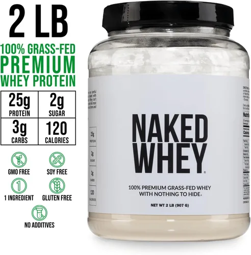 Miniatura 3 de NAKED Whey Proteína de suero de leche en polvo 2LB 100% alimentada con pasto - Solo 1 ingrediente, proteína de suero sin sabor, sin desnaturalizar