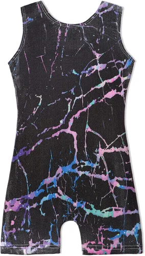 EQSJIU Leotardos de gimnasia para niñas y niños mosaico sirena mariposa estrellas leopardo galaxia teñido anudado cosmos leopardo