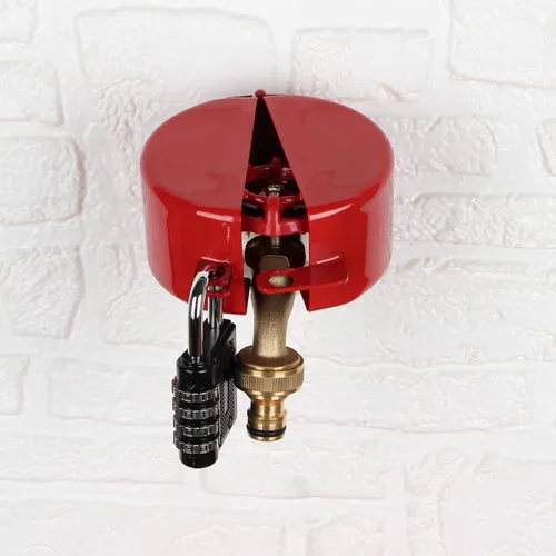 Miniatura 8 de Cerradura antirrobo para grifo al aire libre, cerradura de grifo resistente para jardín/cocina/manguera, evita el uso no autorizado de agua, Acero
