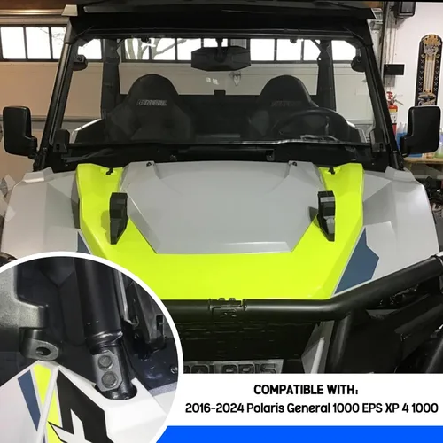 Miniatura 3 de UNIGT Espejo de vista lateral estilo fábrica no destructivo Compatible con 2016-2024 Polaris General 1000 EPS XP 4 1000 Espejos laterales traseros