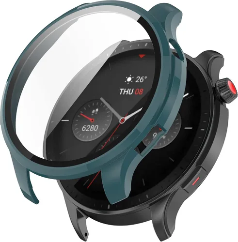 Miniatura 18 de Fundas protectoras de pantalla compatibles con Amazfit GTR 4 Pro/GTR 4 a prueba de golpes, protector delgado, protector delgado con diseño de Negro