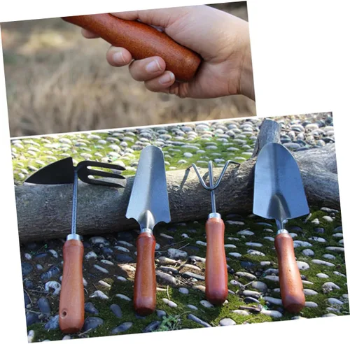 Miniatura 4 de VICASKY 1set Mini Iron Garden Tools Set Thicken Stoving Varnish Shovels for Planting Weeding Cultivating Durable and Lightweight Gardening Tools for