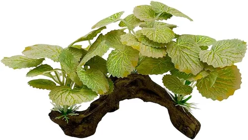 Miniatura 12 de Decoraciones de pecera, adornos de decoración de acuario, almohadilla de hoja de seda Betta, hamaca artificial de madera flotante, cueva de peces